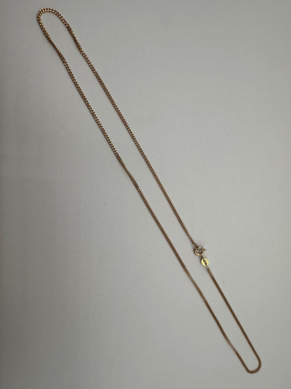 Vintage 9ct Gold UnoAerre mini curb chain