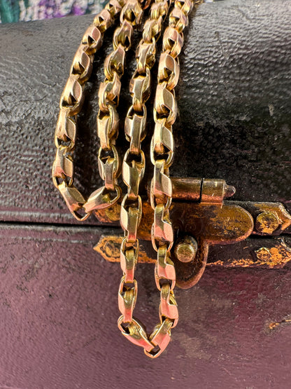 Antique 9ct Rose Gold Tulip Chain