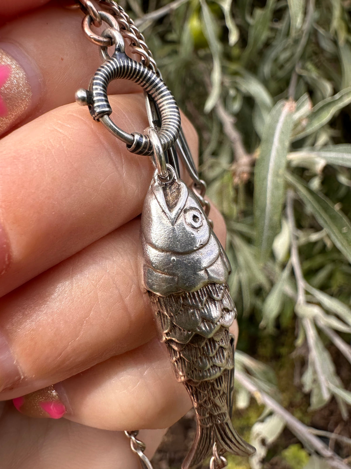 Sterling Silver Articulated Fish pendant