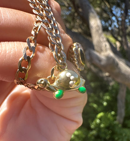 9ct Gold Enamelled Tortoise charm