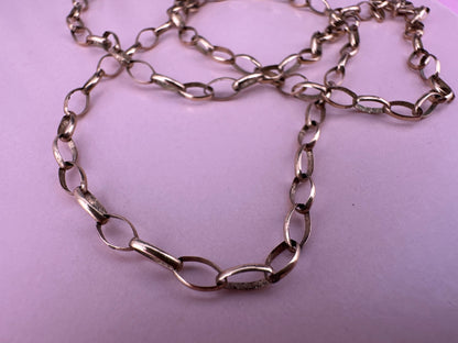 Vintage 9ct Yellow gold oval belcher chain