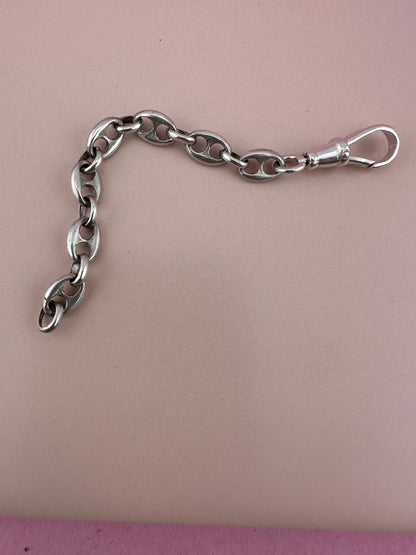 Vintage Sterling Silver Mariner Extender with dog clip