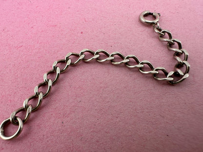 Sterling Silver Flat Curb Extender with Spring Ring clasp