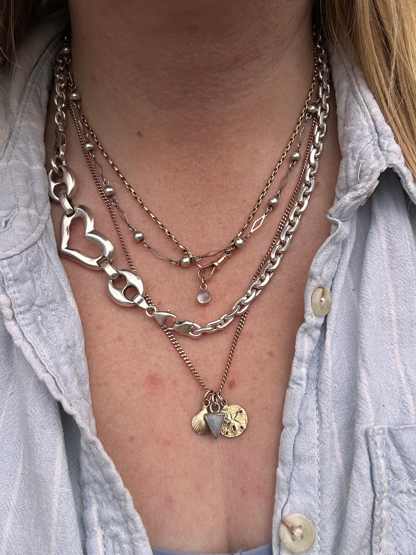 Vintage Sterling Silver Chunky Biker chain