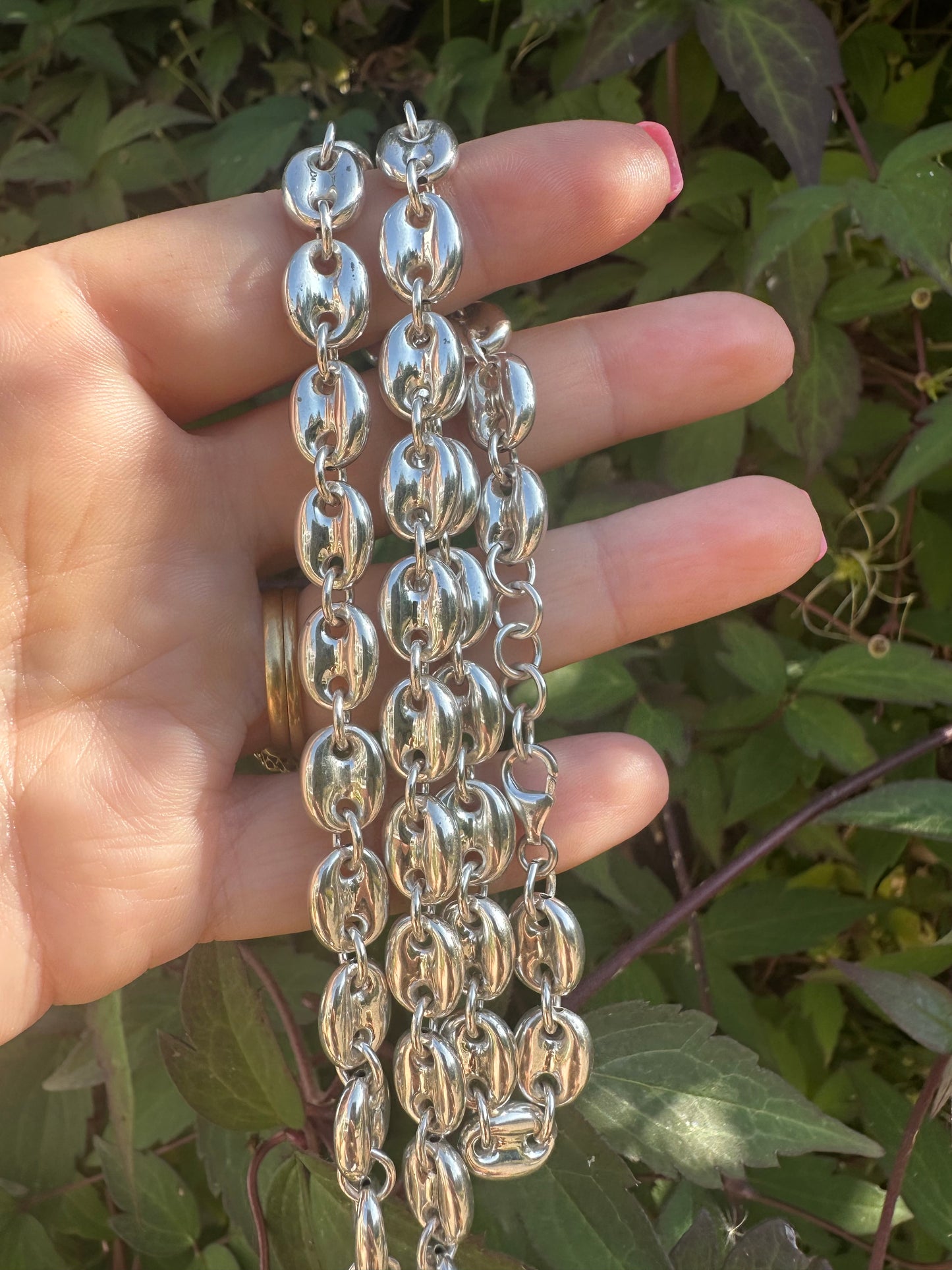 Sterling Silver XL Puffy Mariner Chain