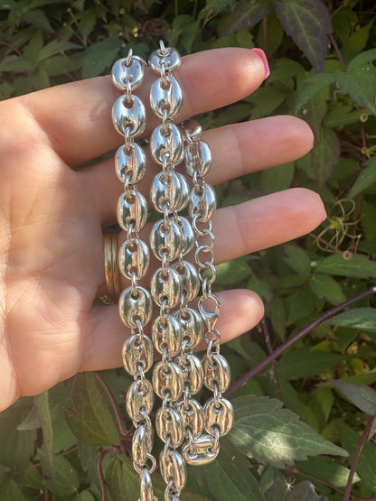 Sterling Silver XL Puffy Mariner Chain