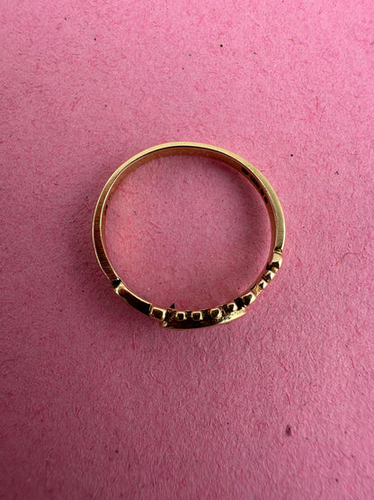 Vintage 9ct Gold Ruby & Diamond Ring