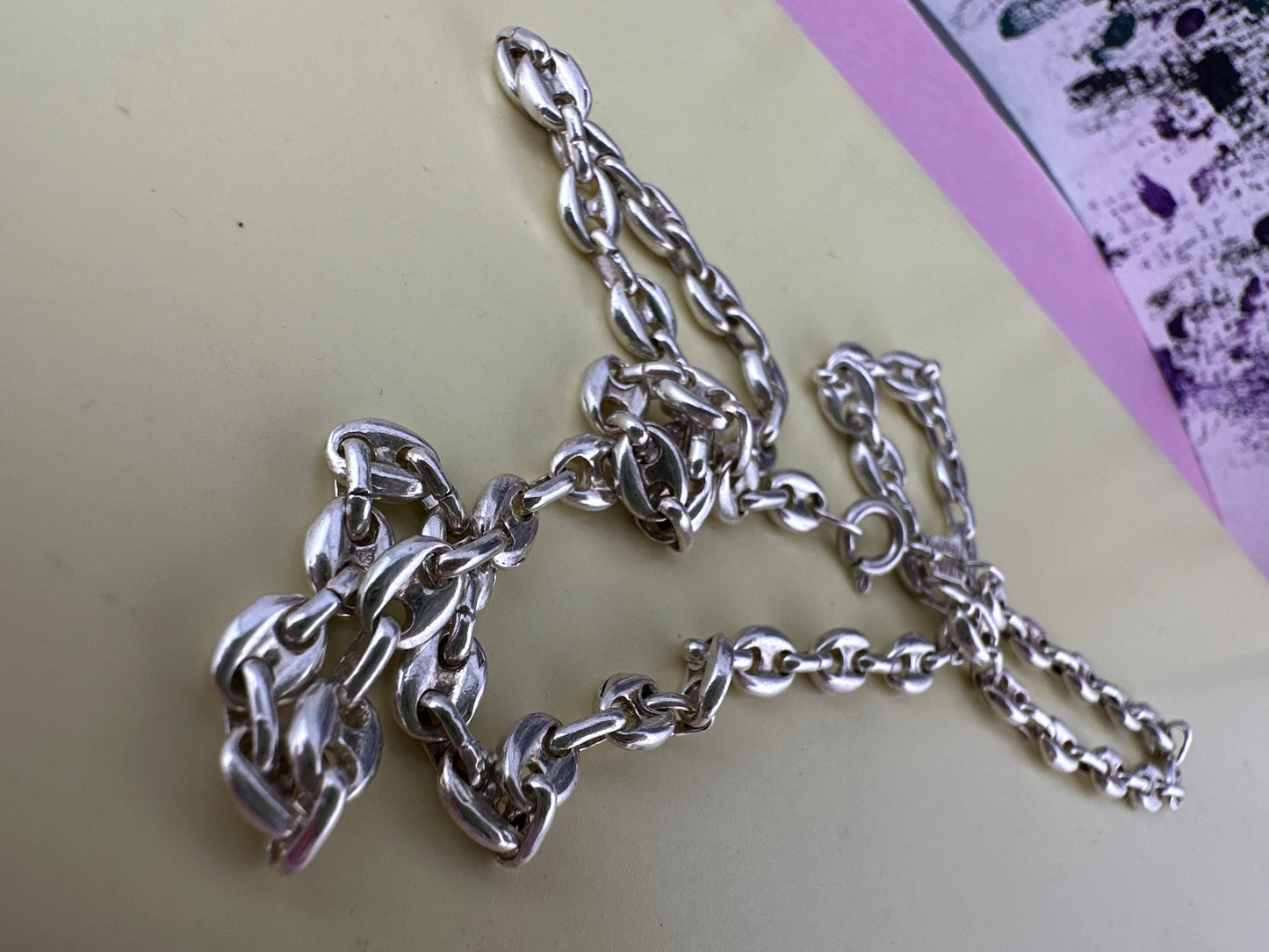 Spanish Sterling Silver Puffy Mariner chain