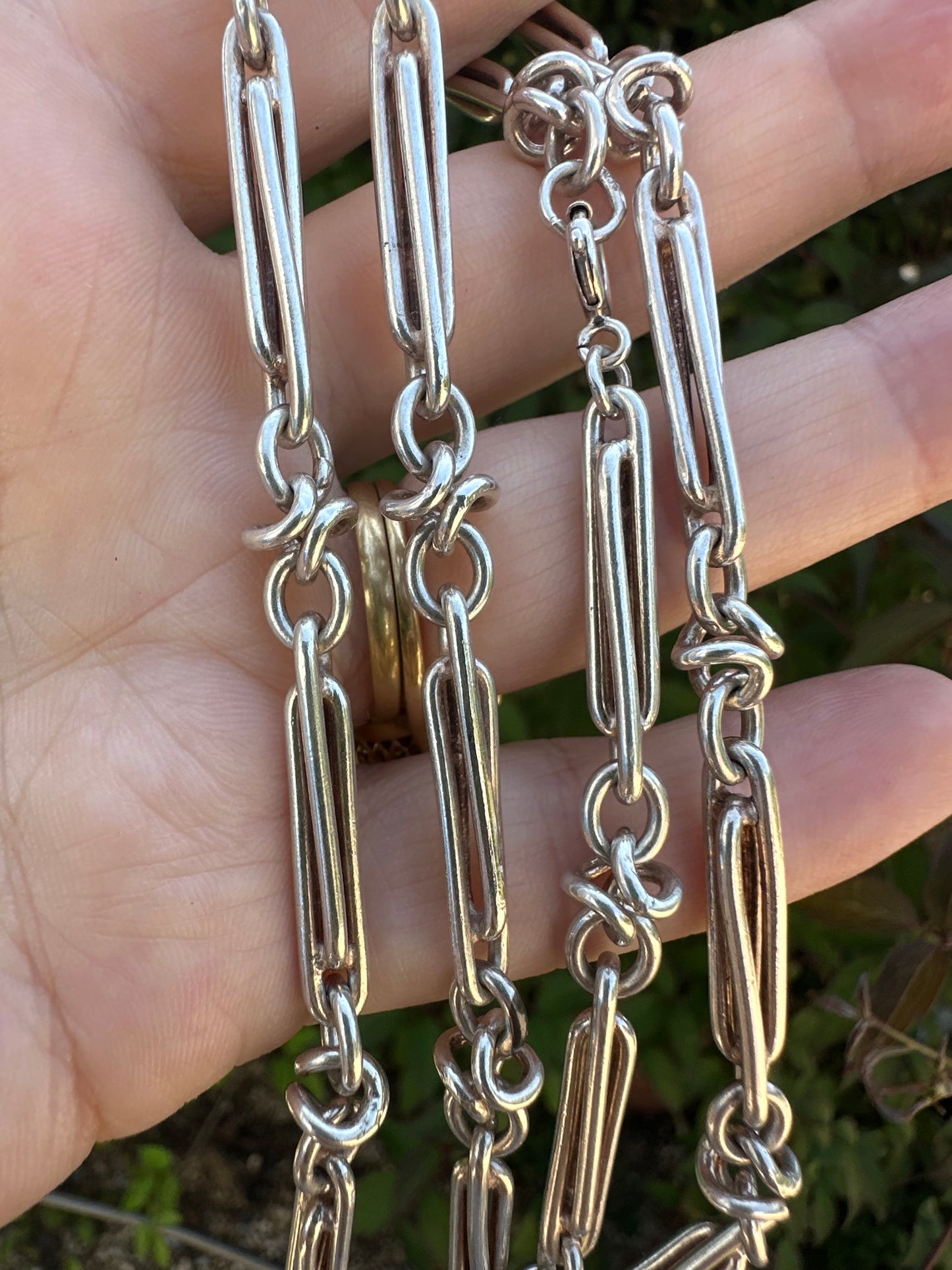 Vintage Sterling Silver Double Trombone chain