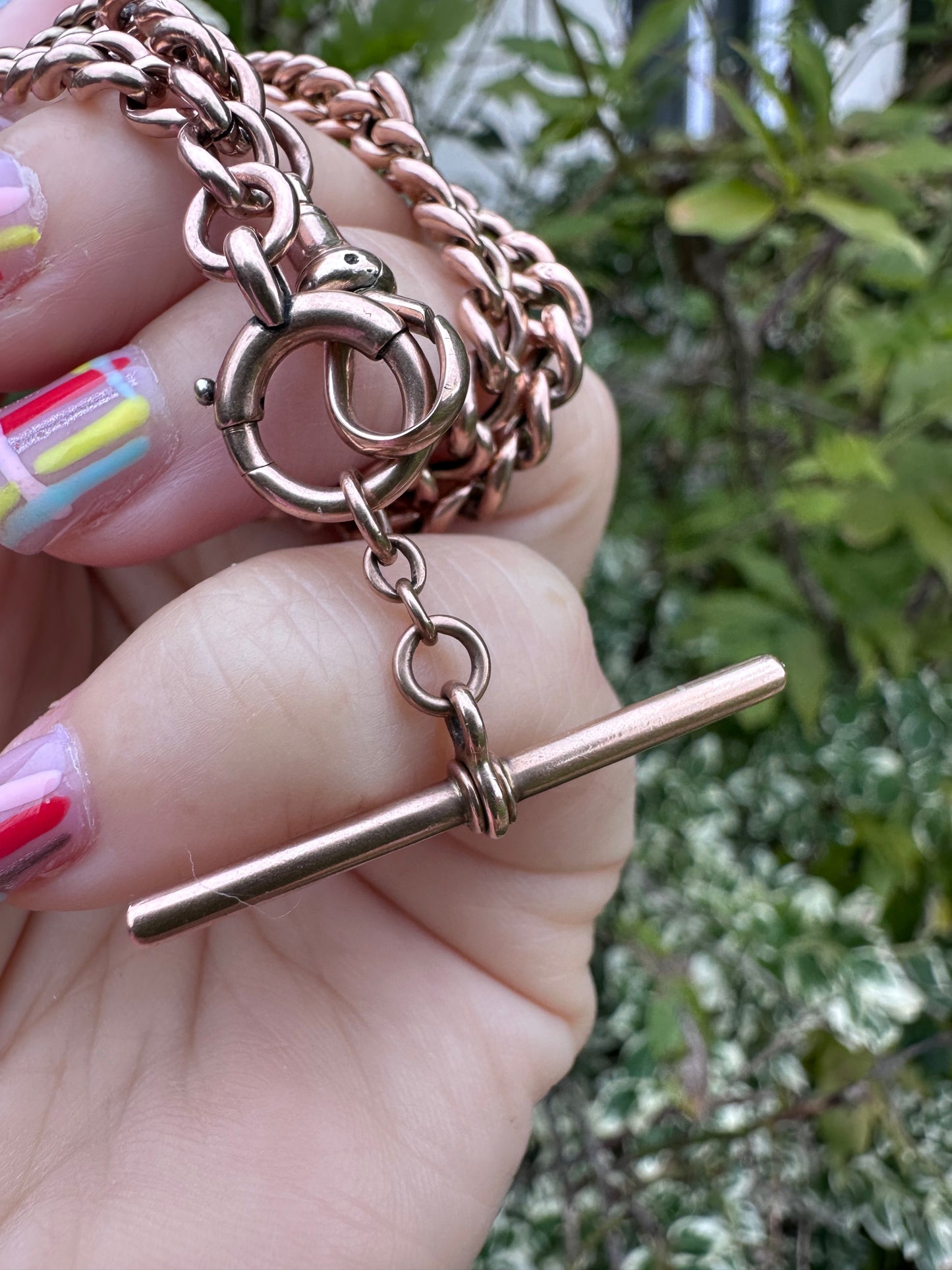 Antique 9ct Rose Gold T-Bar