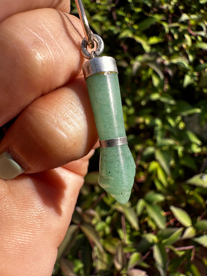 Sterling Silver Aventurine Figa Hand pendant