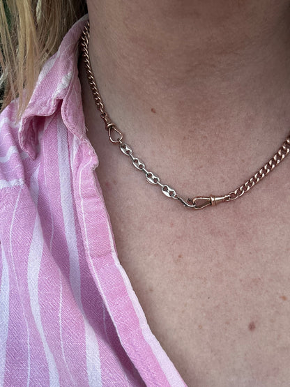 Vintage Sterling Silver Puffy Mariner chain extender