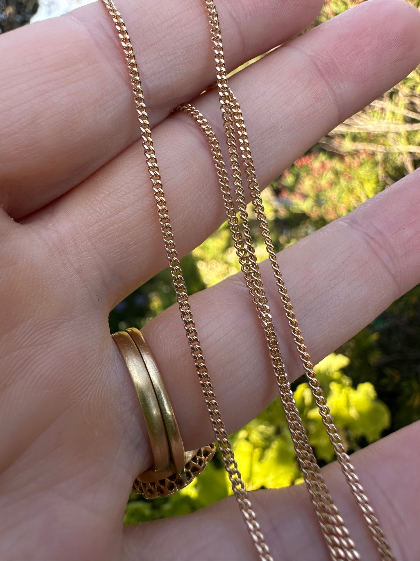 Vintage 9ct Gold UnoAerre mini curb chain