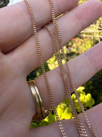 Vintage 9ct Gold UnoAerre mini curb chain