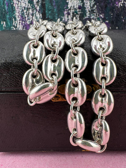 Sterling Silver XL Puffy Mariner Chain