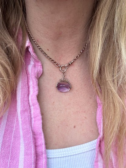 Antique 9ct Gold Amethyst Fob