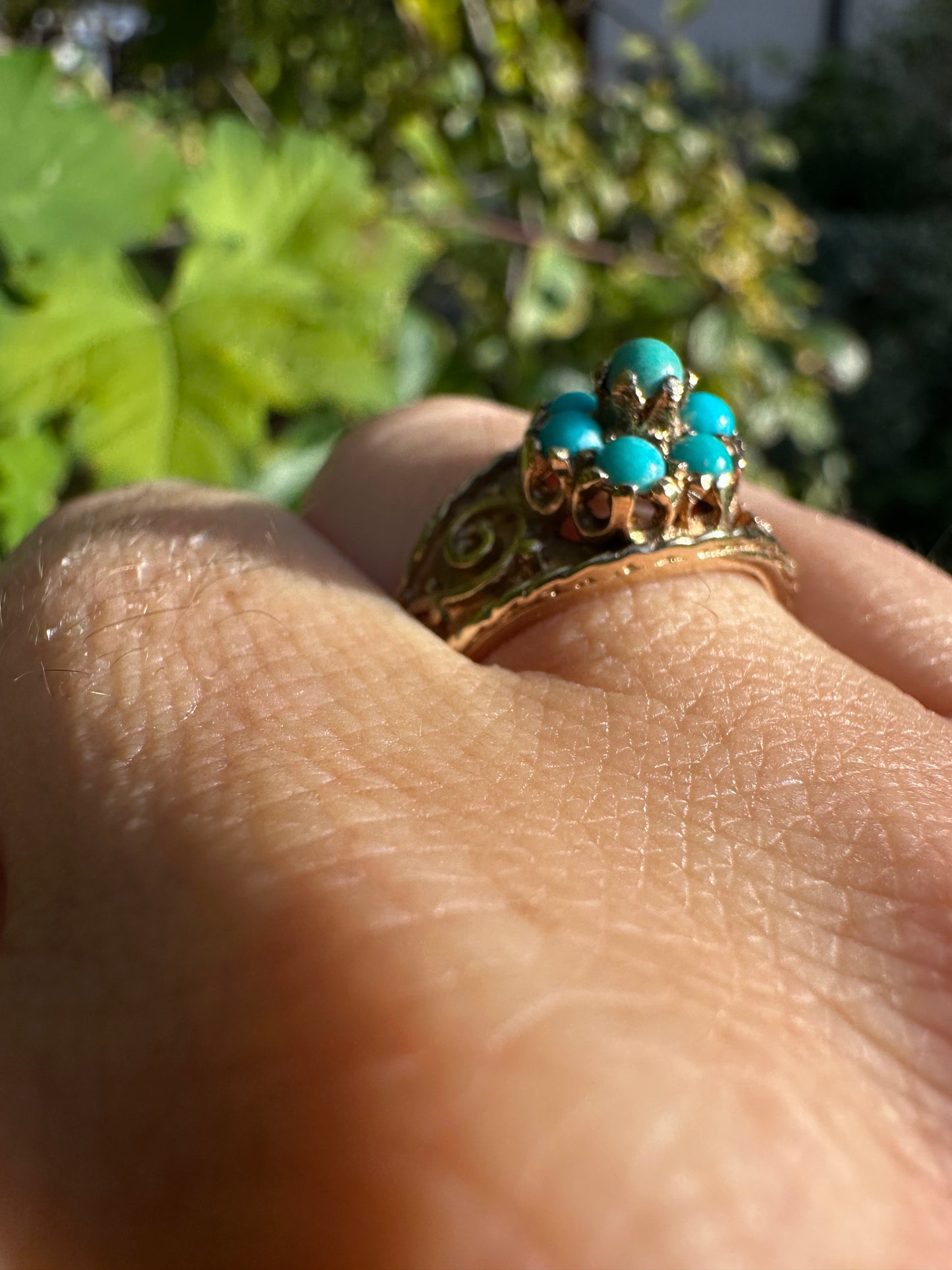 Vintage 9ct Gold Turquoise ring