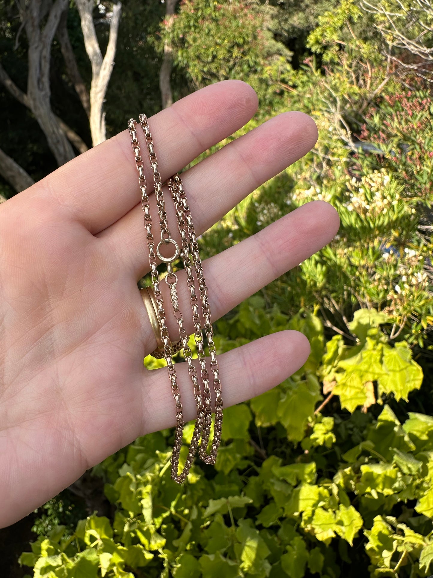 Antique 9ct Gold Wrapped Belcher chain with bolt clasp