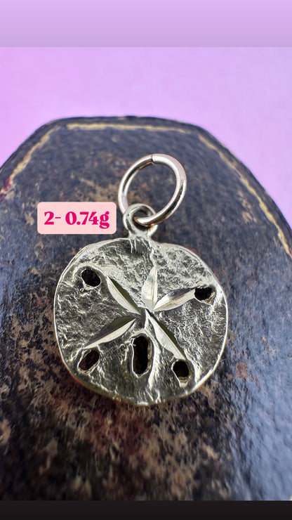 Vintage 14ct Sand Dollar Sea Urchin Charm with 9ct Gold bail.