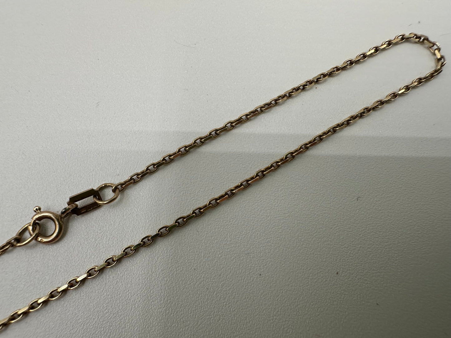 Vintage 9ct yellow gold biker chain