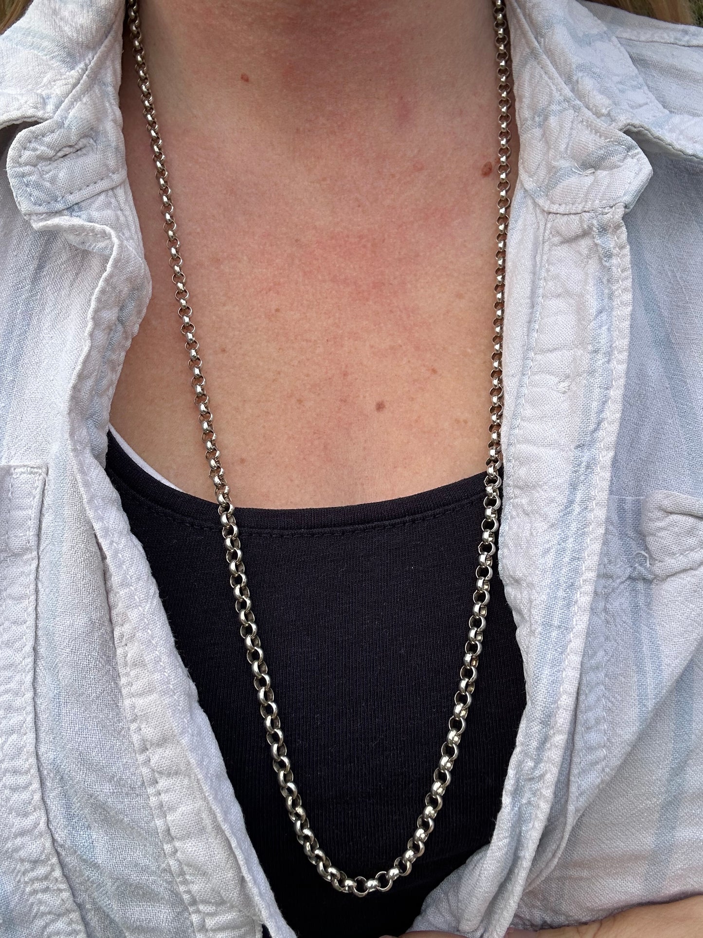 Sterling Silver Belcher/Rolo chain