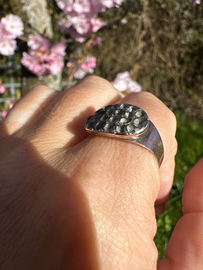 Antique 9ct Rose gold and Paste Cluster ring