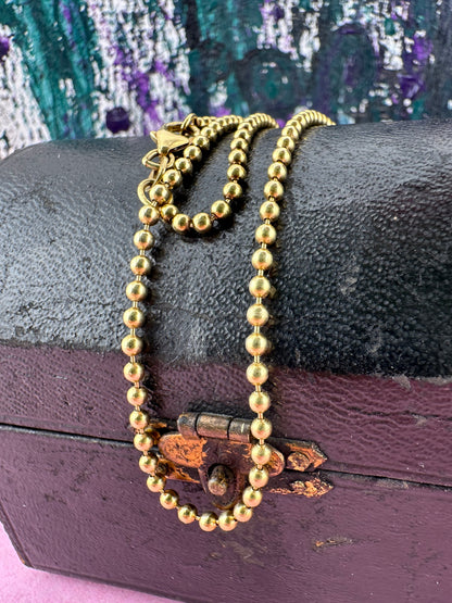 Vintage 18ct Gold Ball chain