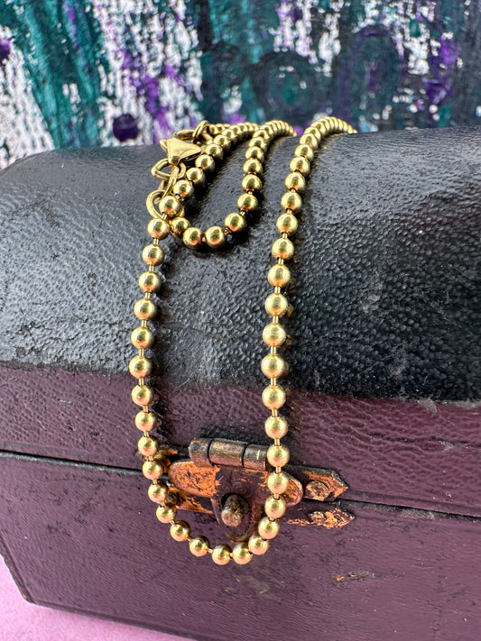 Vintage 18ct Gold Ball chain