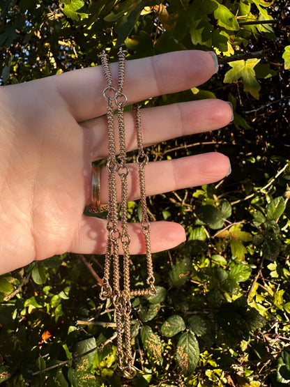 Vintage 9ct yellow Gold twist bar chain