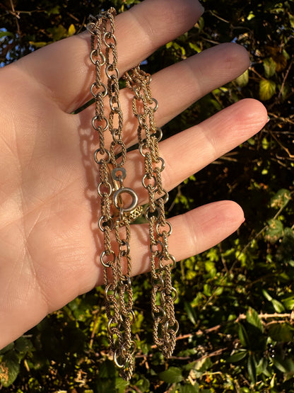 Vintage 9ct Gold Textured Cable Chain