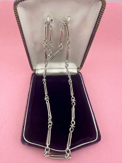 Vintage Sterling Silver Double Trombone chain