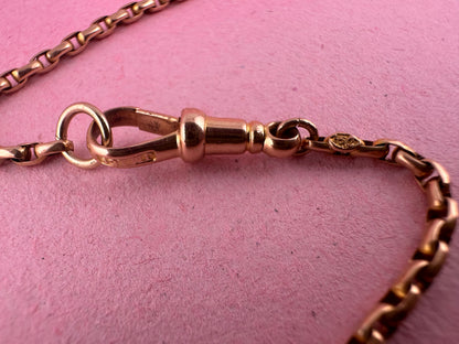 Antique 15ct Gold Oval belcher with 15ct Dog clip