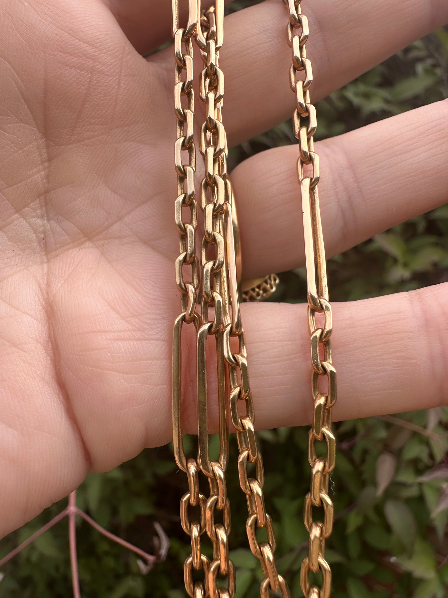 Vintage 9ct Gold Biker Trombone chain