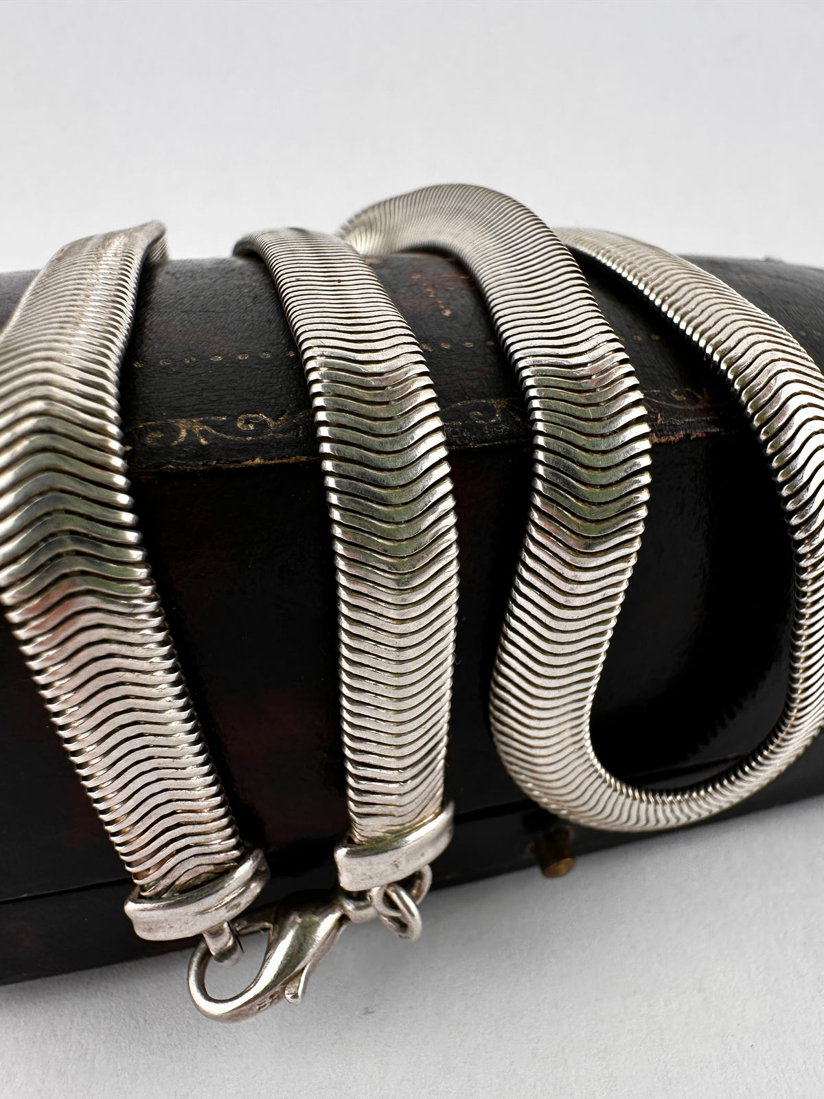 Vintage Sterling Silver Flat Snake/Herringbone chain