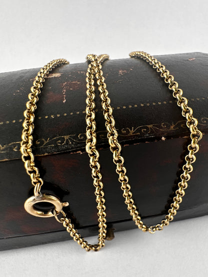 Vintage 9ct Yellow Gold Mini belcher chain