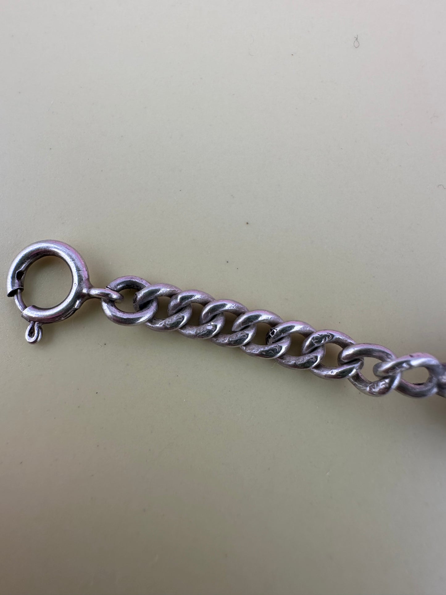 Sterling Silver Spinner Extender with spring ring clasp.