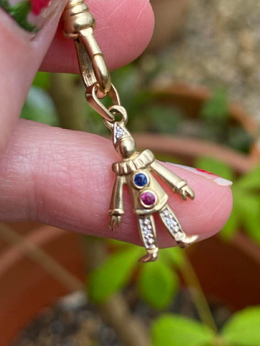 14ct Gold Clown charm