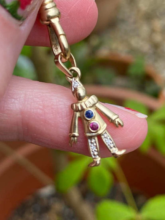 14ct Gold Clown charm