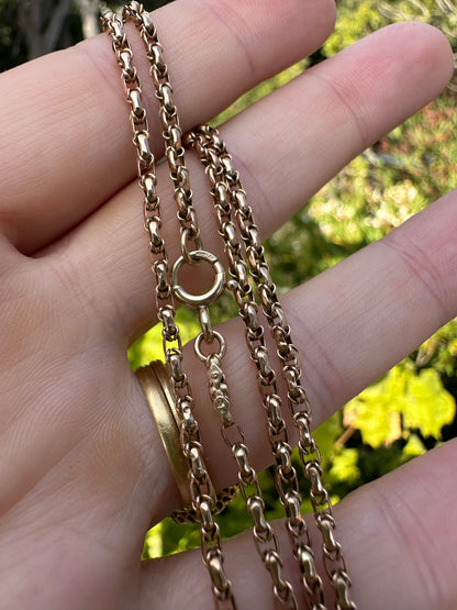 Antique 9ct Gold Wrapped Belcher chain with bolt clasp