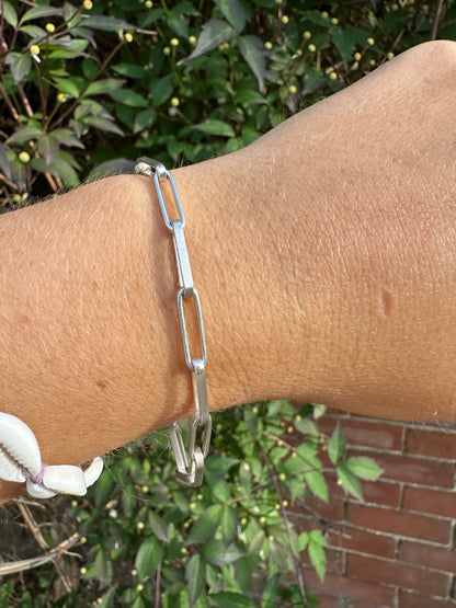 Sterling Silver Paperclip bracelet