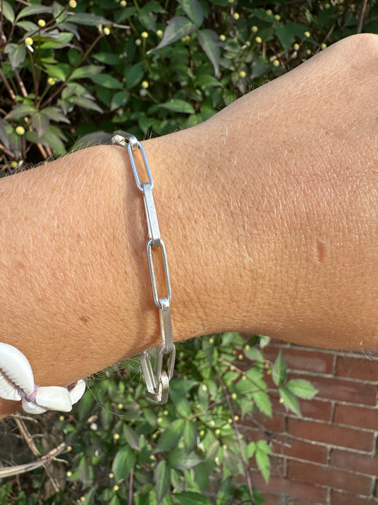 Sterling Silver Paperclip bracelet