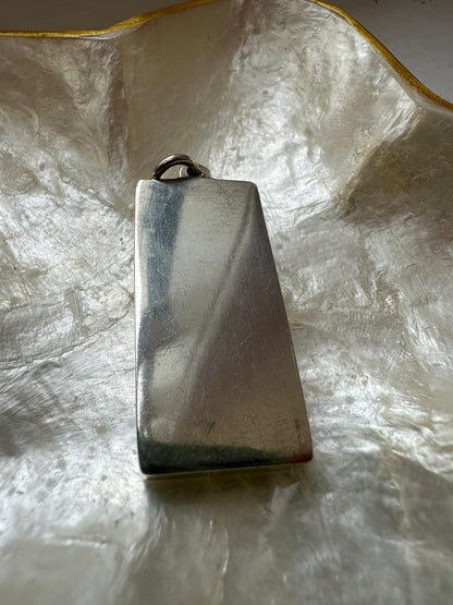 Vintage Silver Ingot pendant - Queen Elizabeth II silver Jubilee 1977