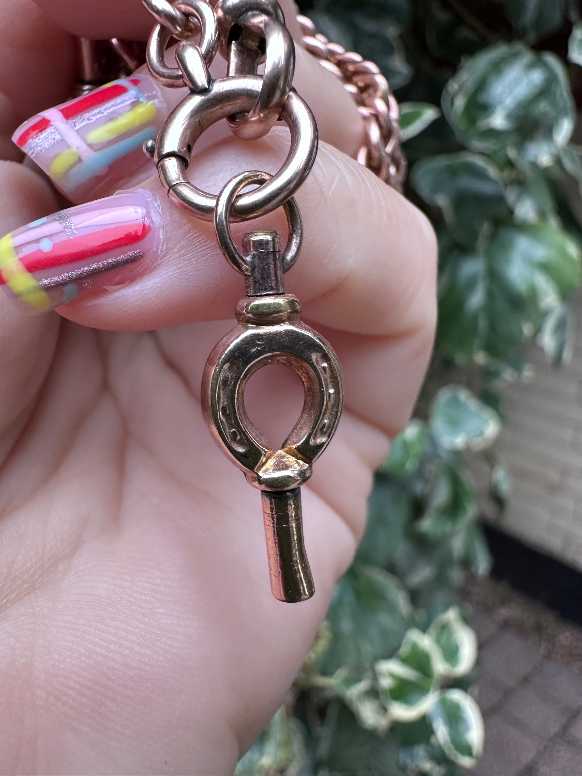 Antique 9ct Gold Cased Horseshoe Watch key fob - Main Image