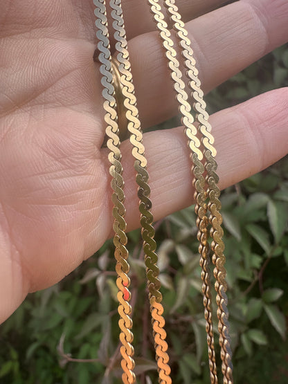 Vintage 9ct Gold S-Link Chain