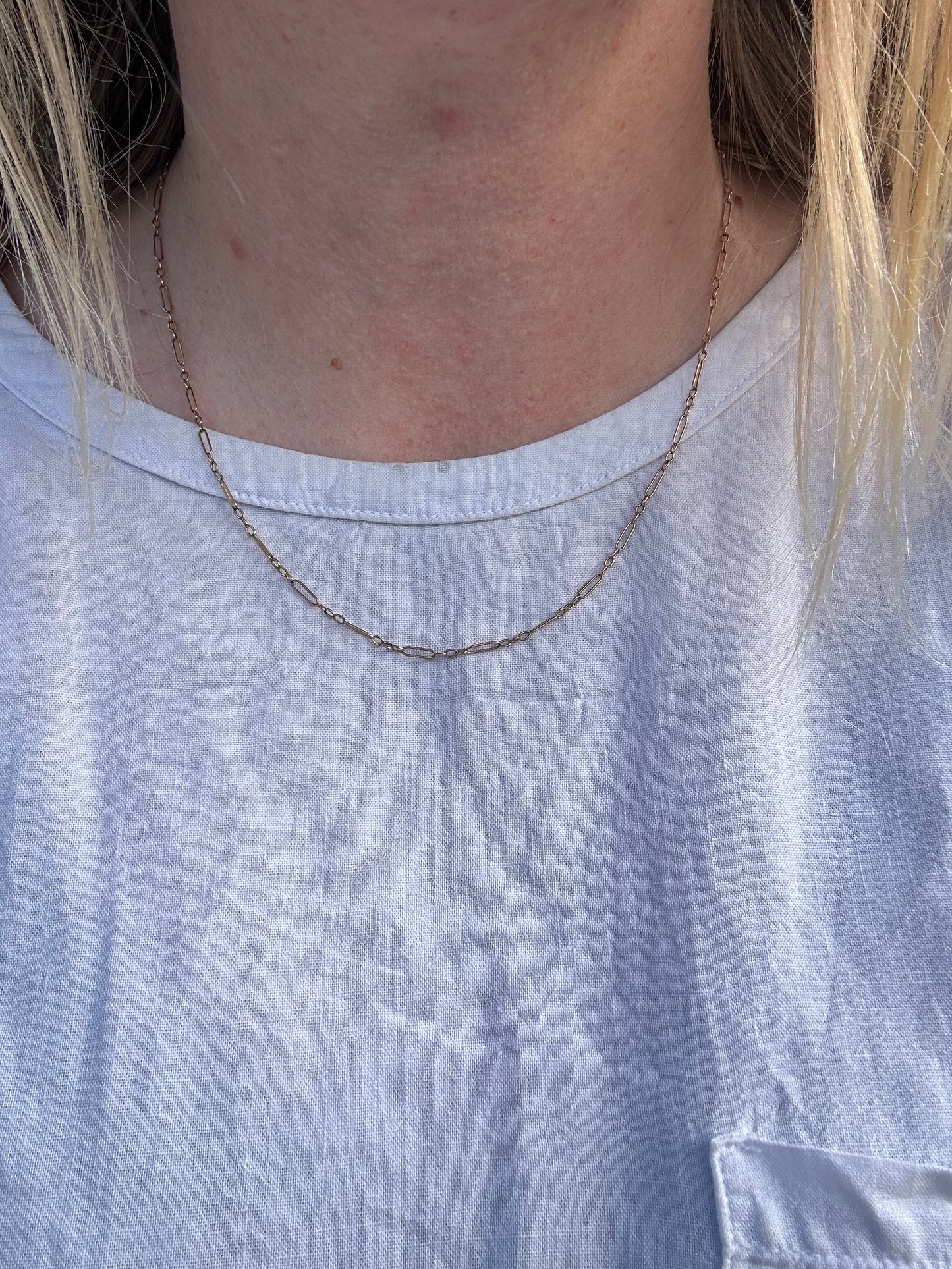 9ct Gold Mini Trombone chain