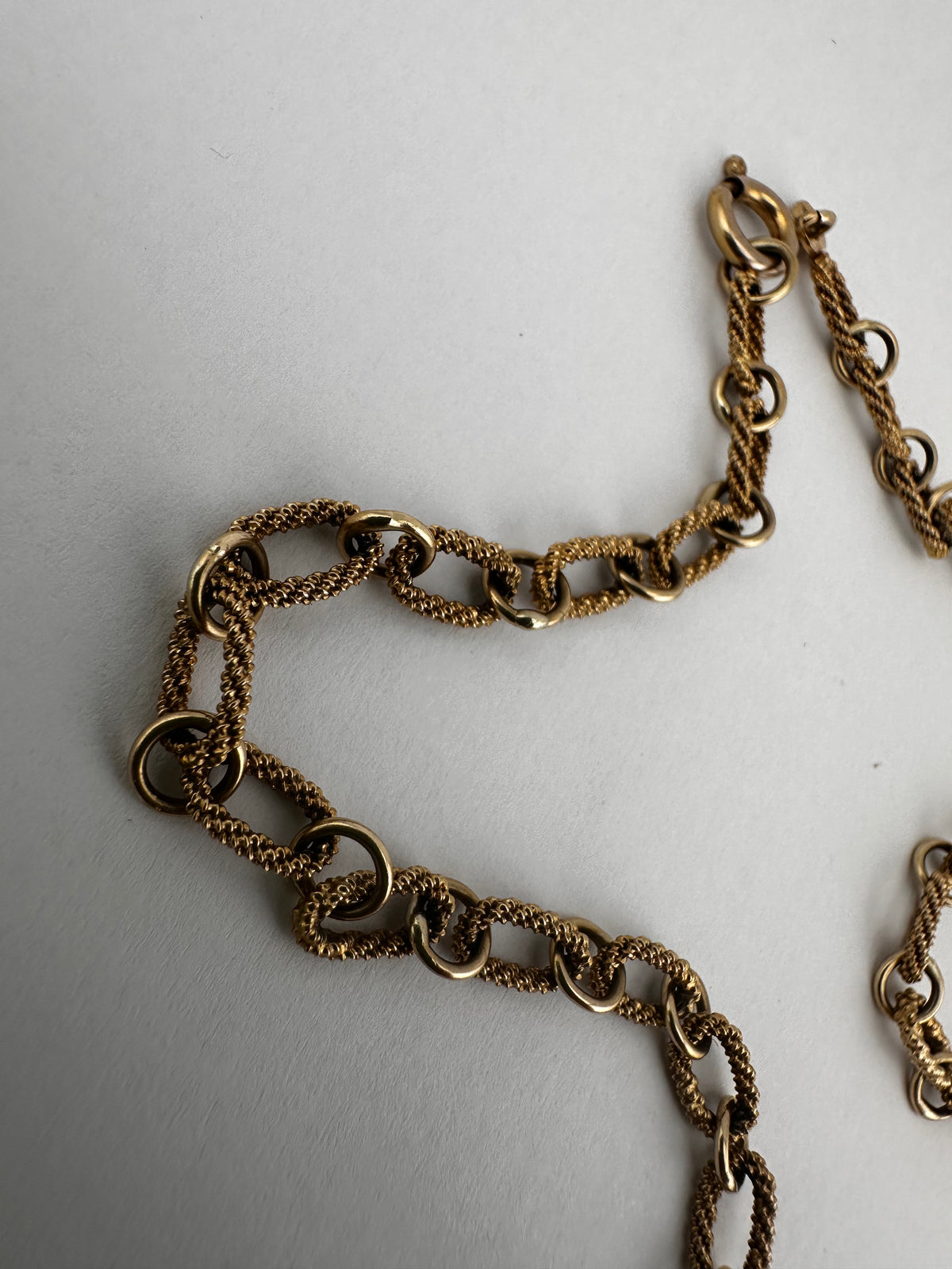 Vintage 9ct Gold Textured Cable Chain