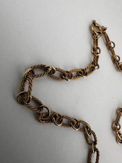 Vintage 9ct Gold Textured Cable Chain