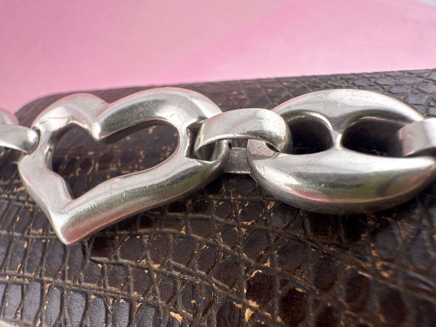 Sterling Silver Puffy Mariner & Heart extender