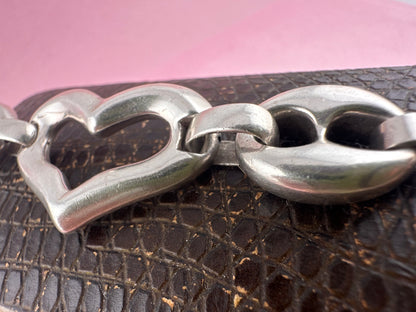 Sterling Silver Puffy Mariner & Heart extender