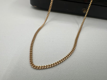 Vintage 9ct Gold UnoAerre mini curb chain